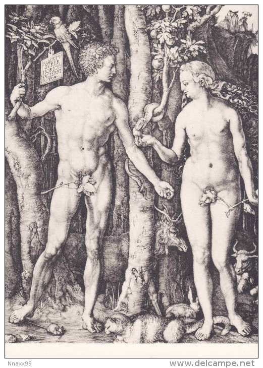 Art - Expo Of Albrecht Dürer & German Renaissance, Japan 1972 - Adam And Eva, 1504, Kupferstichkabinett, Dresden, GDR--B - Peintures & Tableaux