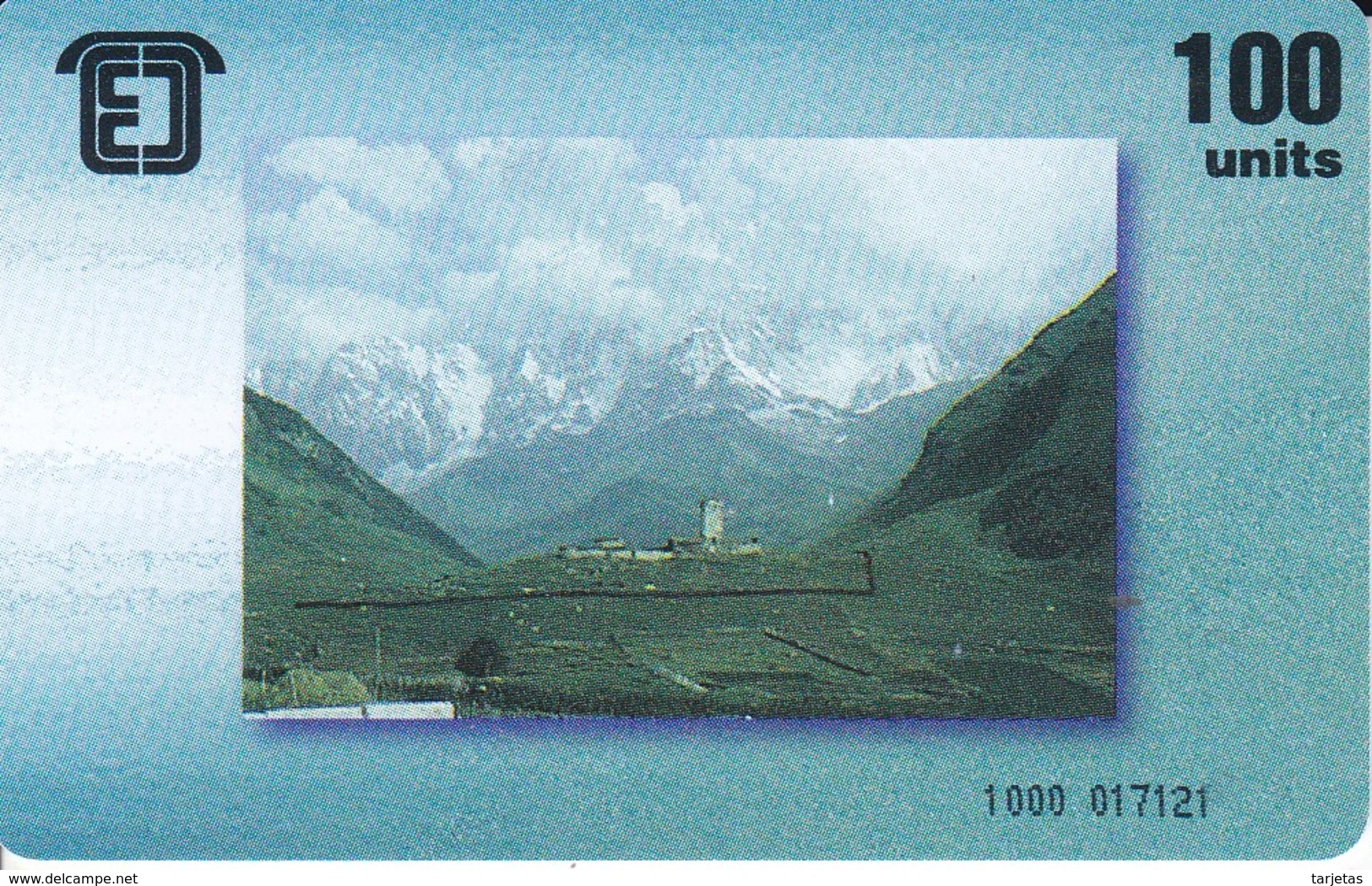 TARJETA DE GEORGIA DE 100 UNITS DEL AÑO 1996 DE UN PAISAJE (MONTAÑA-MOUNTAIN) - Georgië