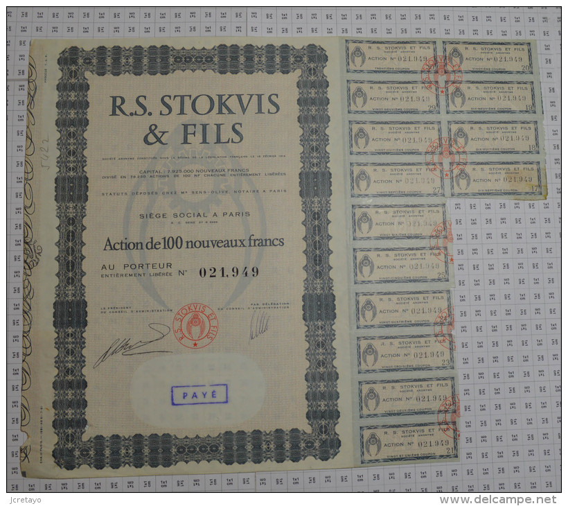 RS Stokvis Et Fils à Paris - Industrie