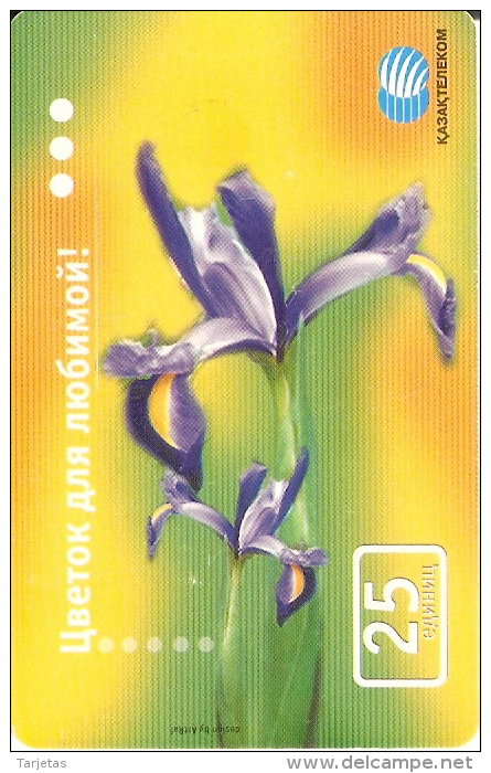 TARJETA DE KAZAJISTAN DE 25 UNITS DE UNA FLOR (FLOWER) - Kazakhstan