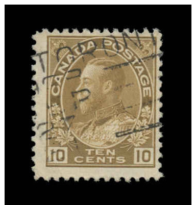 Canada Scott # 118, 10¢ Bister Brown (1925) King George V, Used - Oblitérés