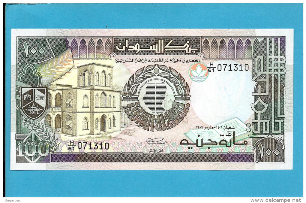 SUDAN - 100  SUDANESE POUNDS - 1989 - P 44.b - UNC. - 2 Scans - Sudan