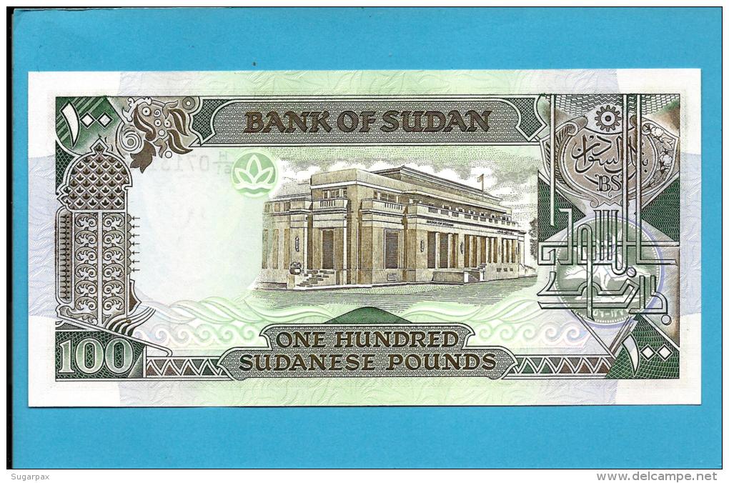 SUDAN - 100  SUDANESE POUNDS - 1989 - P 44.b - UNC. - 2 Scans - Sudan