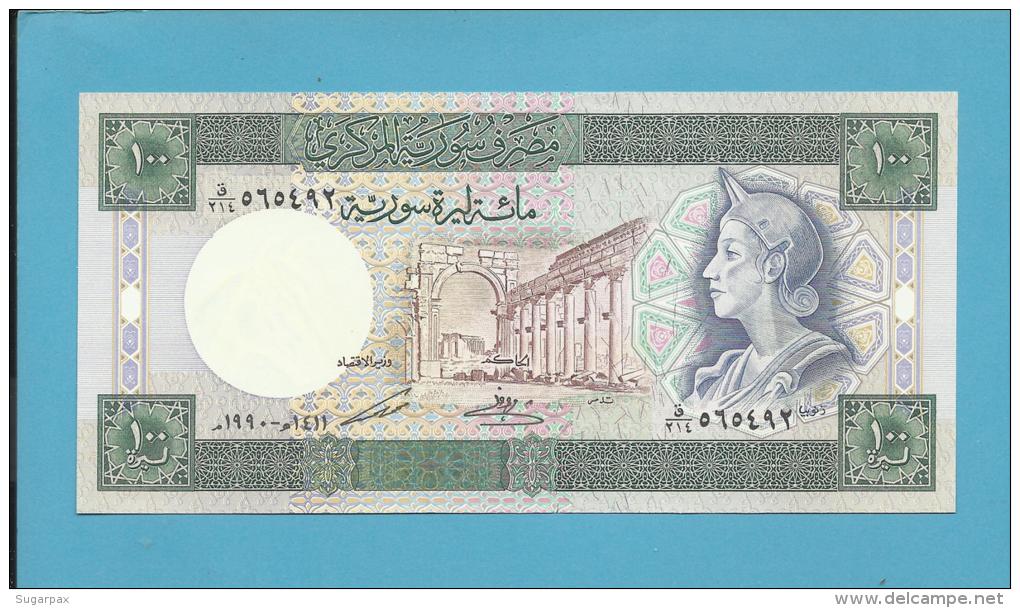 SYRIA - 100 POUND - 1990 - Pick 104.d - UNC. - 2 Scans - Siria