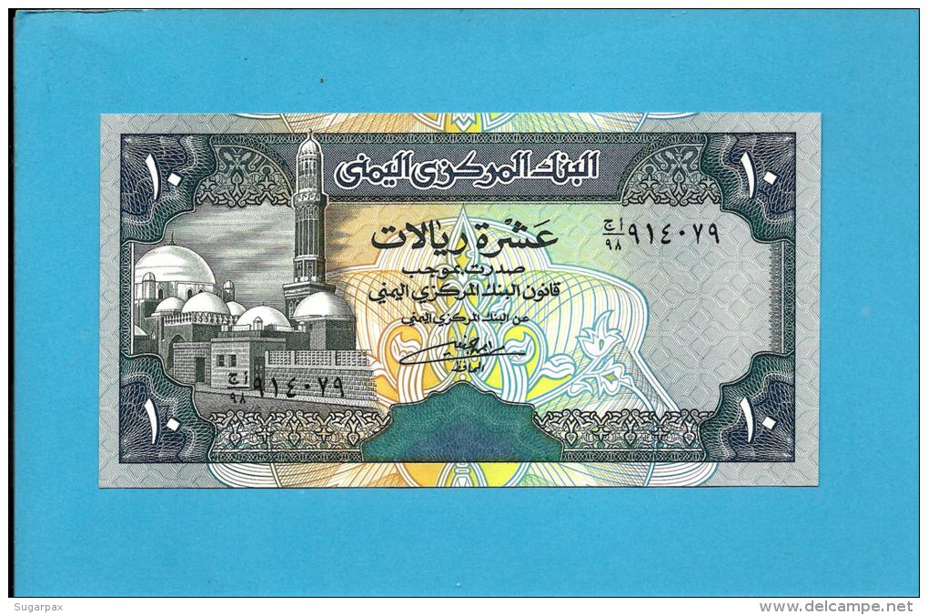 YEMEN ARAB REPUBLIC - 10 RIALS -  ND ( 1992 ) - P 24 -  Sign. 8 - UNC. - Central Bank Of Yemen - 2 Scans - Yemen