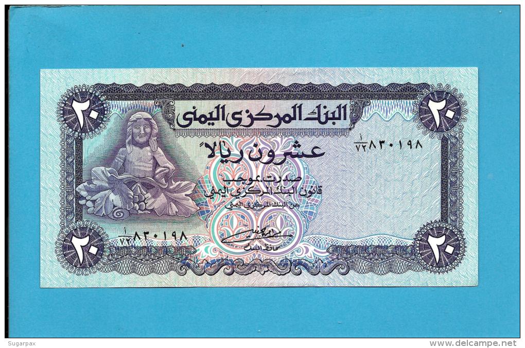 YEMEN ARAB REPUBLIC - 20 RIALS -  ND ( 1985 ) - P 19.b -  Sign. 8 - UNC. - Central Bank Of Yemen - 2 Scans - Jemen