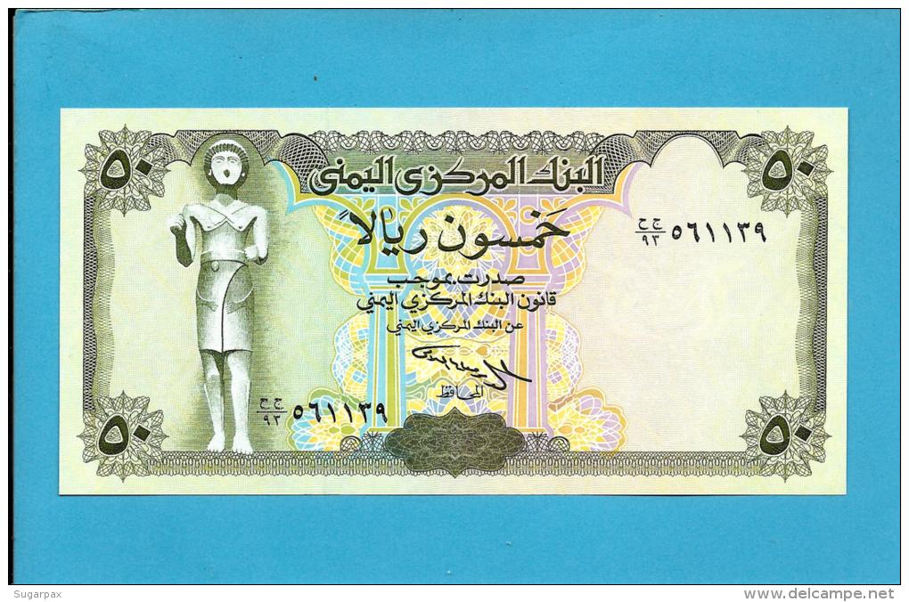 YEMEN ARAB REPUBLIC - 50 RIALS -  ND ( 1994 ) - P 27.A -  Sign. 9 - UNC. - Central Bank Of Yemen - 2 Scans - Yemen