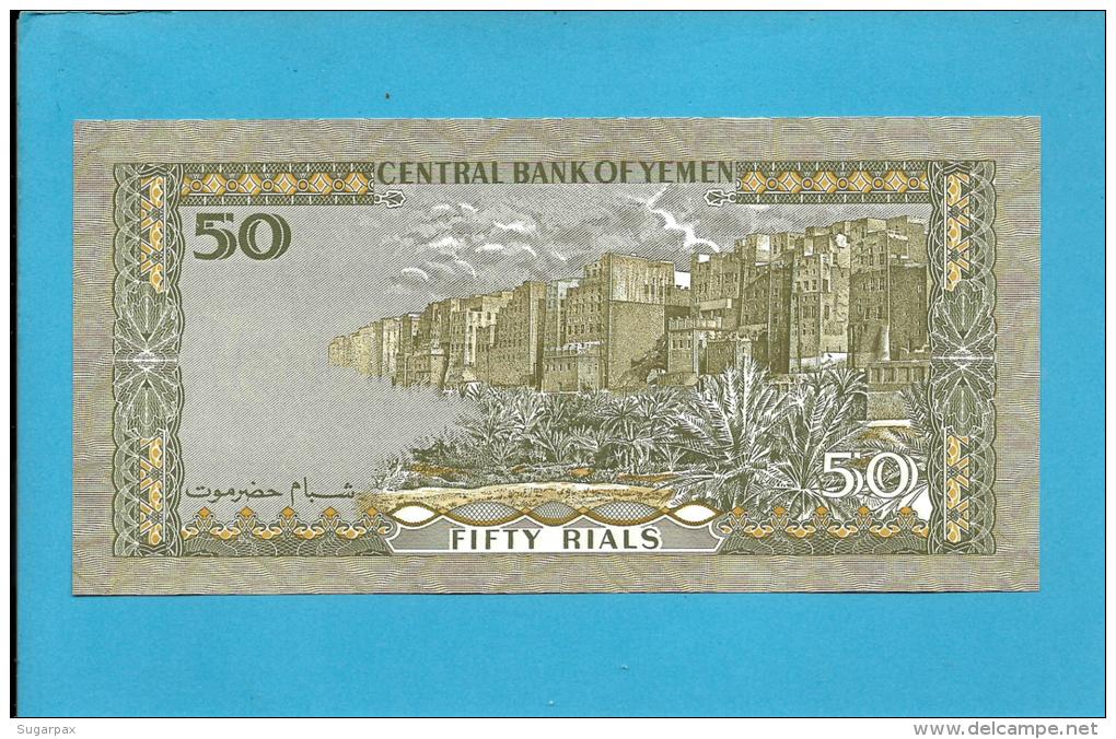 YEMEN ARAB REPUBLIC - 50 RIALS -  ND ( 1994 ) - P 27.A -  Sign. 9 - UNC. - Central Bank Of Yemen - 2 Scans - Jemen