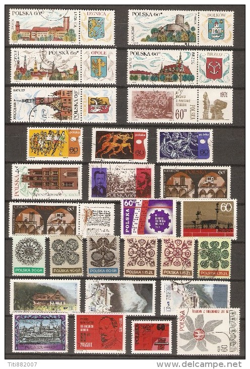 POLOGNE     -   L O T    -   Oblitérés. - Collections