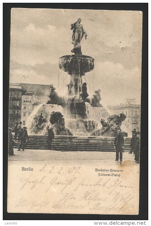 BERLIN Wilmersdorf Herkules-Brunnen Lützow-Platz 1907 - Wilmersdorf