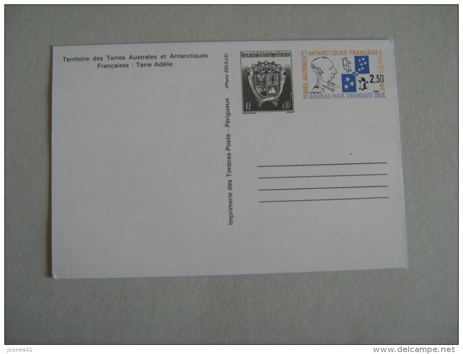 T A A F  1994   2-CP CARTE POSTALE  N0 I  AVEC TIMBRE A 0.10 FR - Postal Stationery