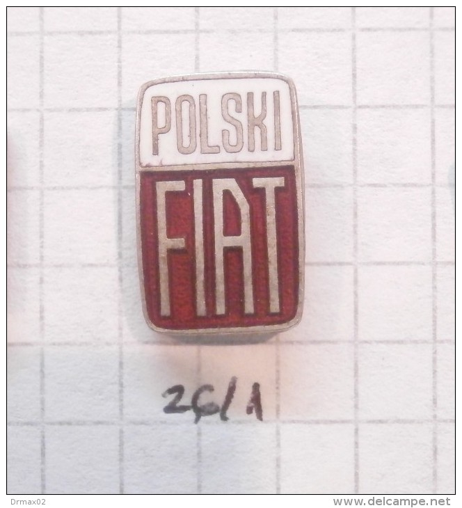 POLSKI FIAT (125 Pz, 126 P)  Polish Fiat - Auto Car Voiture / Zastava (Serbia) / Old Enamel Vintage Pin - Fiat