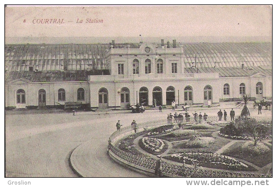 COURTRAI 8 LA STATION 1908 - Kortrijk
