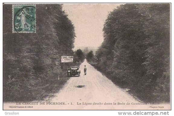 LE CIRCUIT DE PICARDIE 1 LA LIGNE DROITE DANS LE BOIS DE GENTELLES - Boves