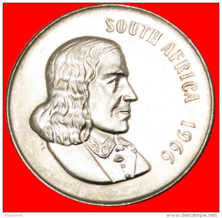 * FLOWERS: SOUTH AFRICA  50 CENTS 1966! INTERESTING TYPE WITH Jan Van Riebeeck (1619-1677) AND ENGLISH LEGEND~LOW START - Südafrika