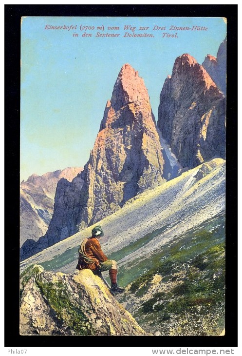 Einserkofel (2700 M) Vom Weg Zur Drei Zinnen-Hutte In Den Sextener Dolomiten Tirol / Postcard Not Circulated - Sonstige & Ohne Zuordnung