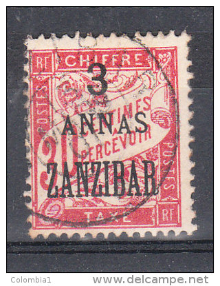 ZANZIBAR YT  TAXE  4 Oblitéré Surcharge Noire - Used Stamps