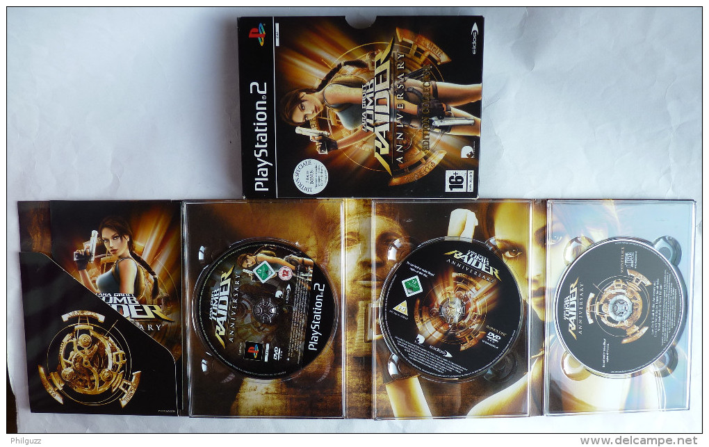 JEU PC  - PLAYSTATION 2 - Lara Croft Tomb Raider Anniversary Edition Collector 3 Disques - Playstation 2