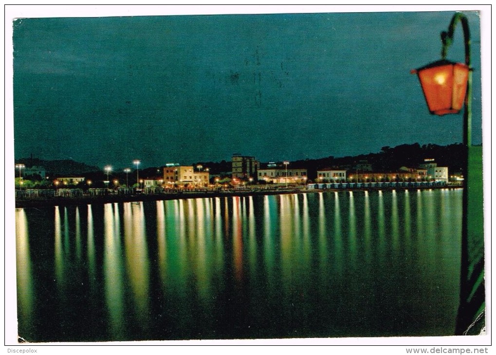 B3957 Fano (Pesaro Urbino) - Il Lido - Panorama Notturno - Notte Nuit Night Nacht Noche / Viaggiata 1967 - Fano