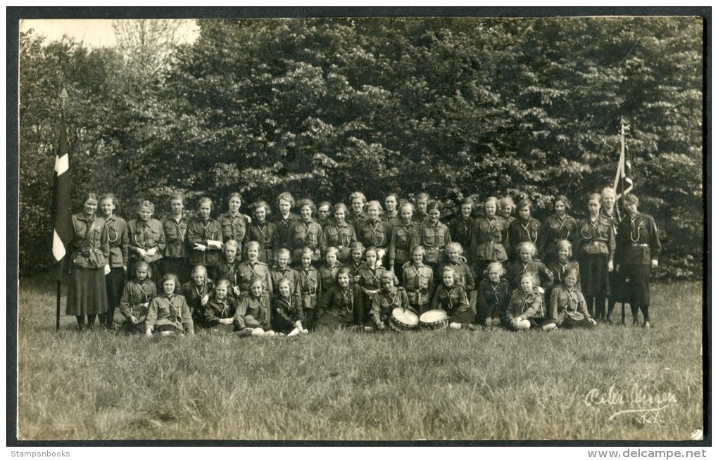 1930s Denmark Danish Pfadfinderinnen Esberg Jugendgruppe Photograph - Other & Unclassified