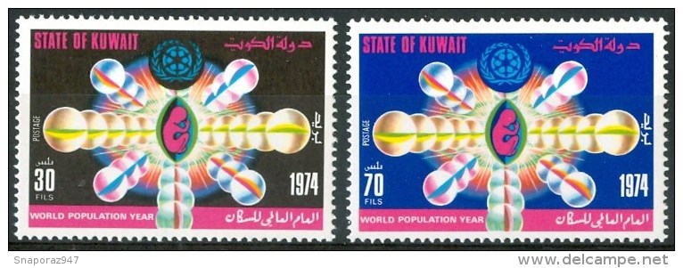 1974 Kuwait Anno Mondiale Della Popolazione Set MNH** B570 - Kuwait