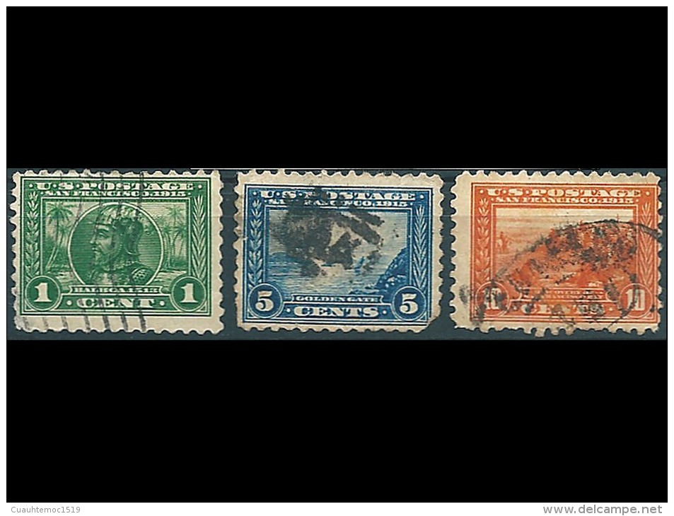 USA 1913: Nr. 203C - 205C - 206C° - Panama-Pazific-Austellung San Francisco - Used Stamps