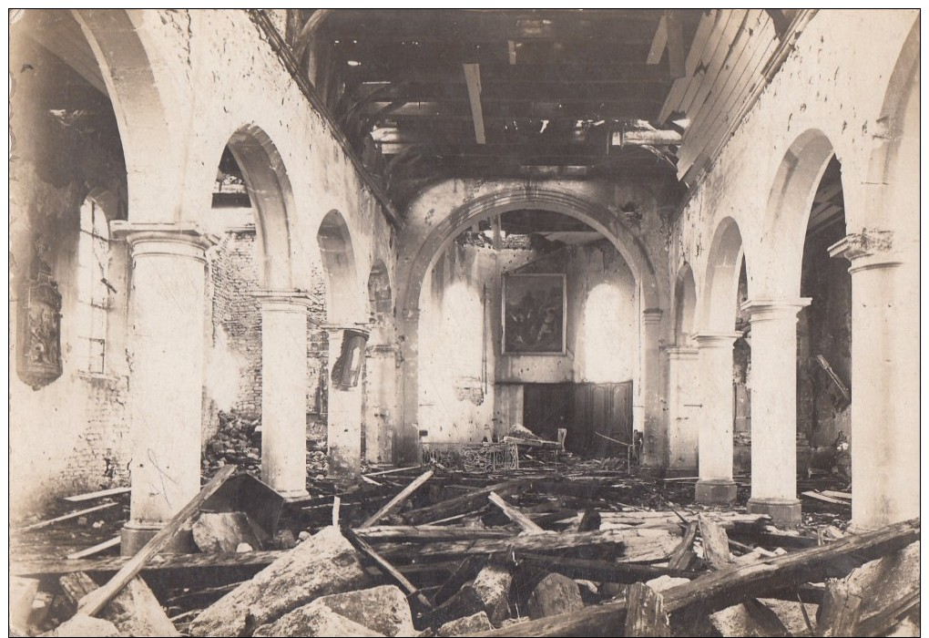 HERMEVILLE INTERIEUR DE L'EGLISE  CARTE PHOTO ALLEMANDE - Sonstige & Ohne Zuordnung