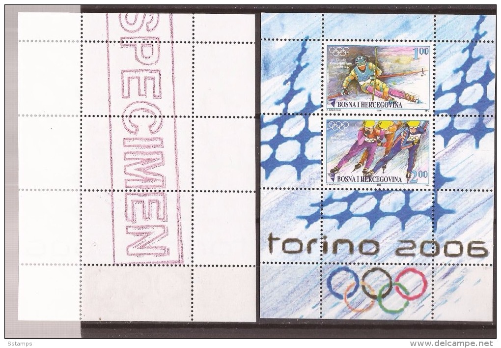 2006  TORINO BF-28 I  BOSNIA HERZEGOVINA SARAJEVO OLYMPISCHE SPIELE OLYMPIC TORINO GREAT RARITY SELTEN MNH - Winter 2006: Turin