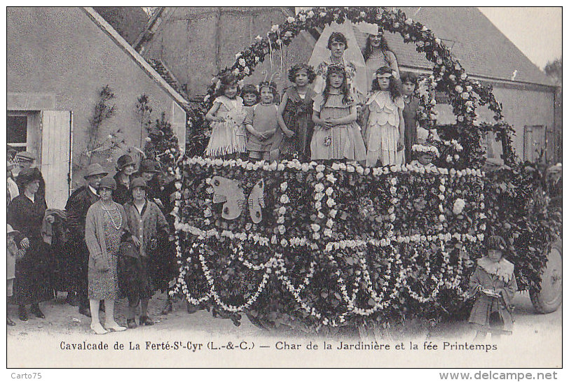 Fêtes - Carnaval - Défilé Char - Fillettes Enfants Papillons - La Ferté Saint-Cyr - Carnaval