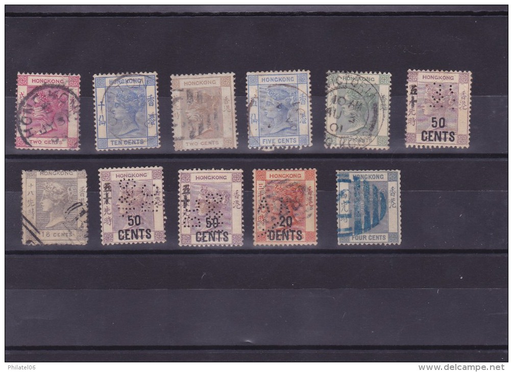 HONG KONG  OLD STAMPS USED AND MINT (WITHOUT GUM, PERFORATES) - Usados