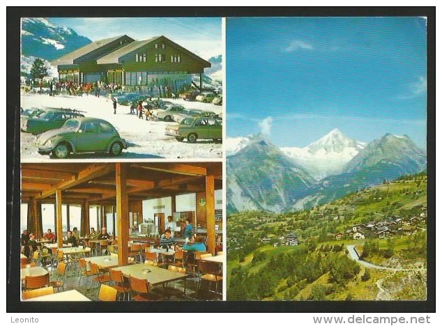 BÜRCHEN VS Restaurant RONALP Werbekarte Gelaufen 1972 - Bürchen