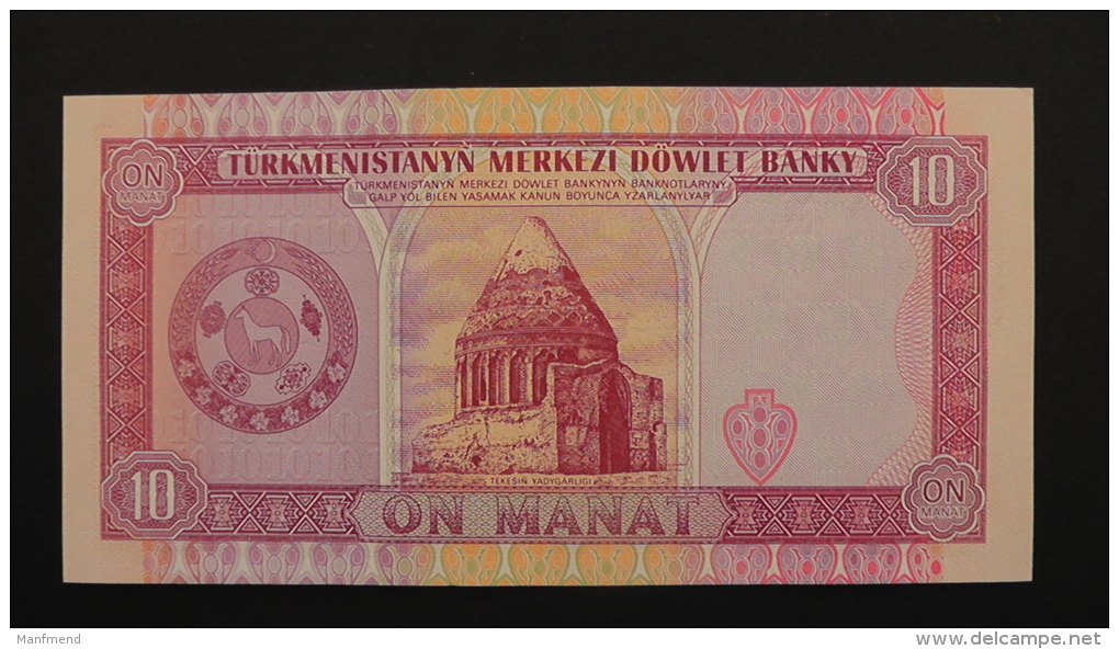 Turkmenistan - 10 Manat - 1993 - P 3 - Unc - Look Scan - Turkmenistan