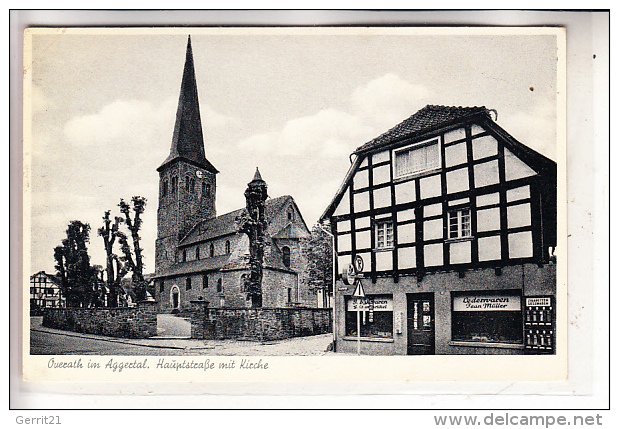 5063 OVERATH, Hauptstrasse Mit Kirche, 1957 - Overath