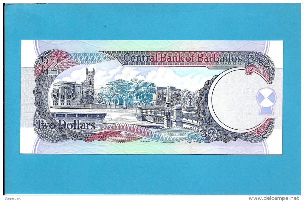 BARBADOS - 2 Dollars - ND ( 1999 ) - P 94.b - UNC - Sign W. COX - 2 Scans - Barbades