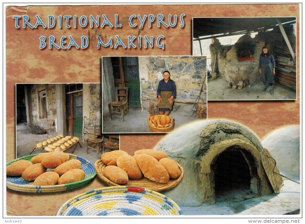 CIPRO - CYPRUS - 2002 - Traditional Cyprus Bread Making - Greetings From Cyprus - Viaggiata Da Nicosia Per Yutz, France - Cipro