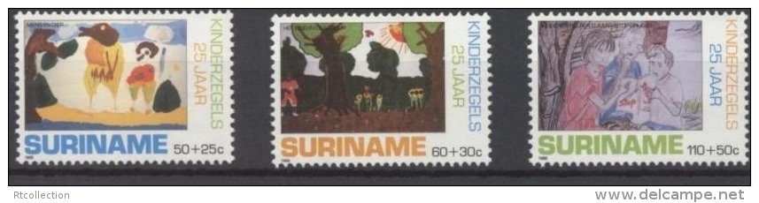 Suriname 1988 25th Anniversary Of Youth Care Child Welfare Paint Art Childhood Organizations Stamps MNH Michel 1283-1285 - Other & Unclassified