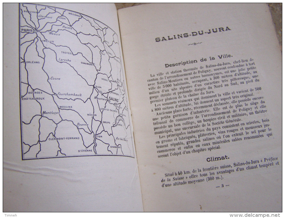 SALINS DU JURA LES GUIDES ALPHABETIQUES Syndicat D Initiative VILLE ETABLISSEMENT THERMAL SOURCES CASINO PARCS - Franche-Comté