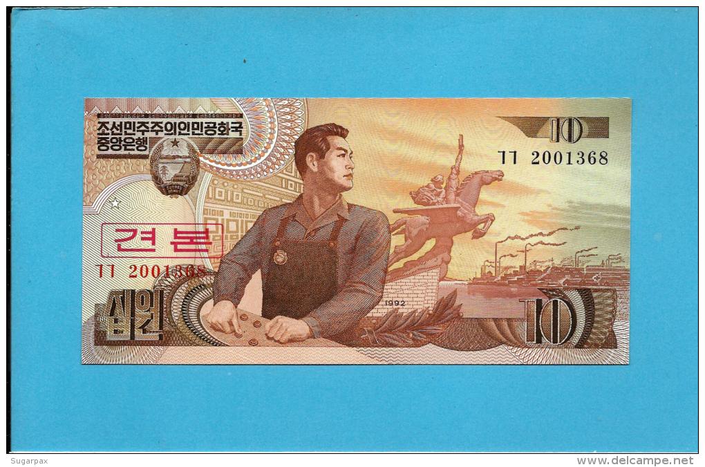 KOREA, NORTH - 10 WON - 1998 - P 41.s - UNC. - SPECIMEN - 2001368 - 2 Scans - Corée Du Nord