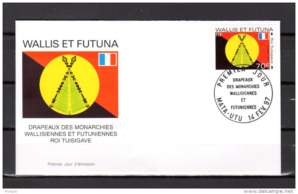 WALLIS ET FUTUNA 1997 : Enveloppe 1er Jour " ROI TUSIGAVE / MATA - UTU Le 14-02-1997 " N° YT 500. Parf état. FDC - Enveloppes