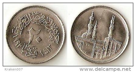 Egypt  20 Piastres 1992 - Egypte