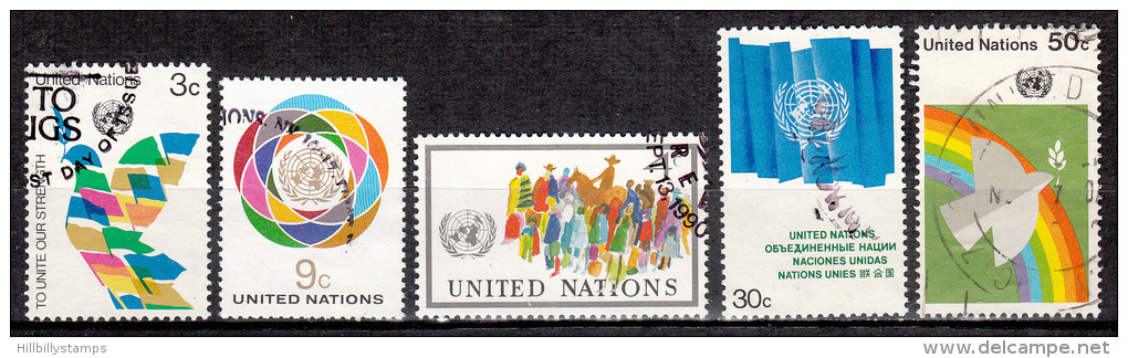 United Nations     Scott No   267-71     Used     Year  1976 - Used Stamps