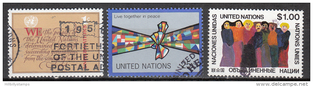 United Nations     Scott No   291-93     Used     Year  1978 - Oblitérés