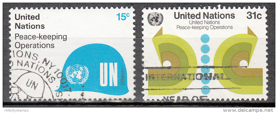 United Nations     Scott No   320-21     Used     Year  1980 - Gebruikt