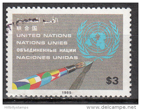 United Nations     Scott No    446    Used     Year  1985 - Gebruikt