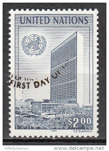 United Nations     Scott No    592    Used     Year  1991 - Gebruikt