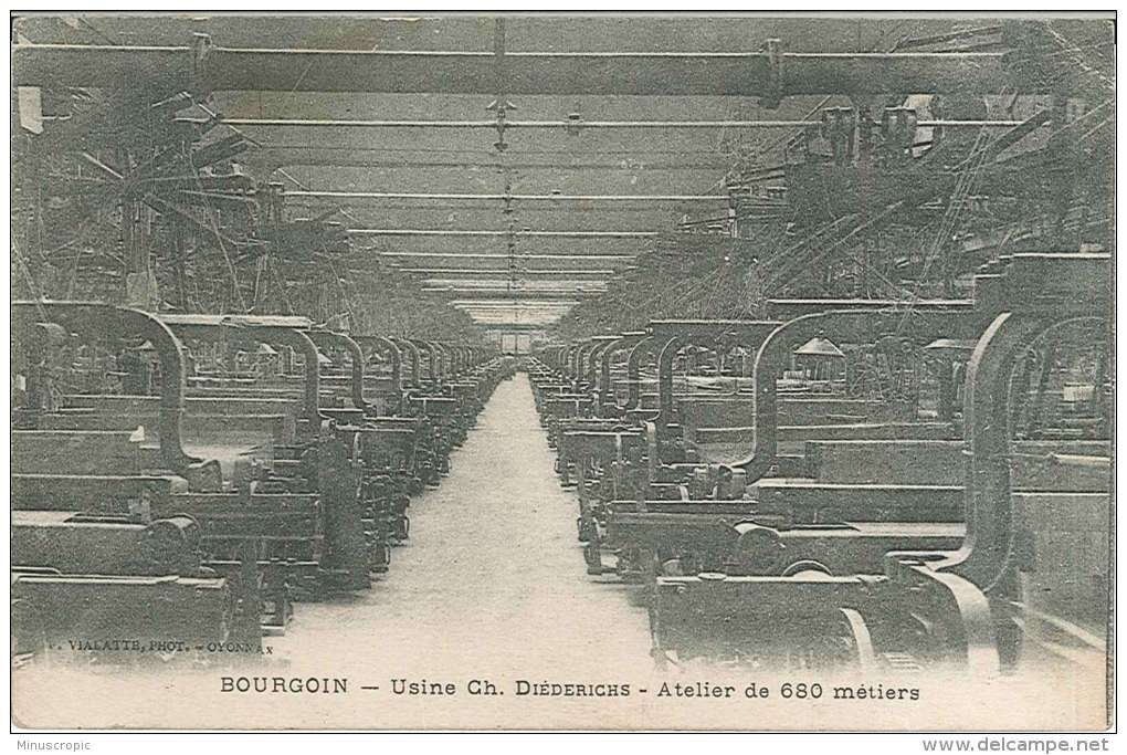 CPA 38 - Bourgoin - Usine Ch Diéderichs - Atelier De 680 Métiers - Bourgoin