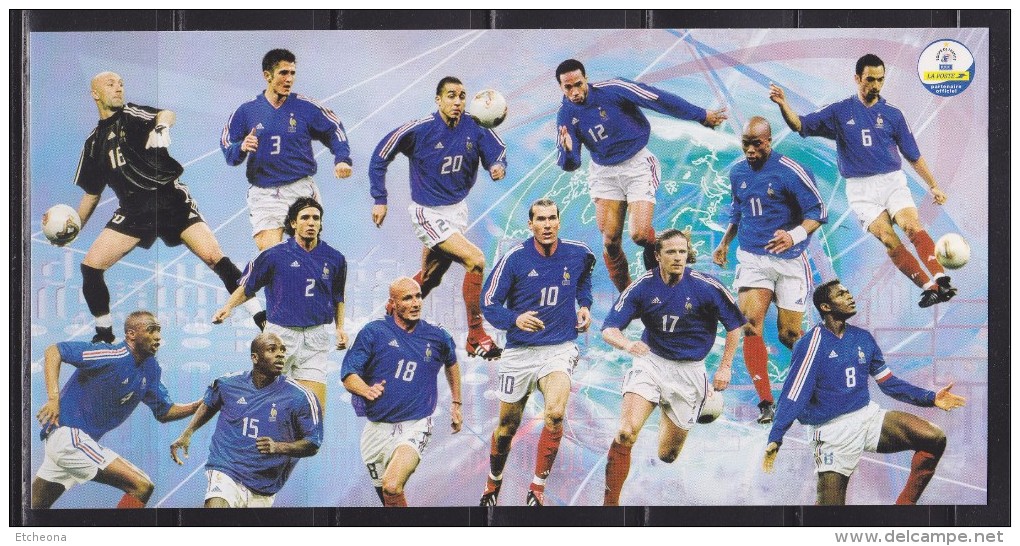 = Carte Postale Entier Type Timbre 3483 Et Equipe De France Au Verso Validité Monde Grand Format - 2002 – Corea Del Sud / Giappone