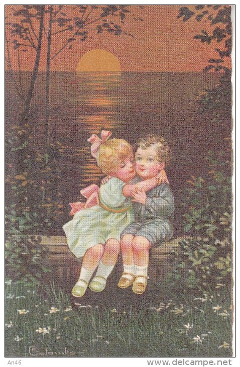 COLOMBO E-ILLUSTRATORE BAMBINO CAVALLO 9 X 14 IN BUONO STATO DI CONSERVAZIONE-N 2169 SERIE DI 4- - Bompard, S.