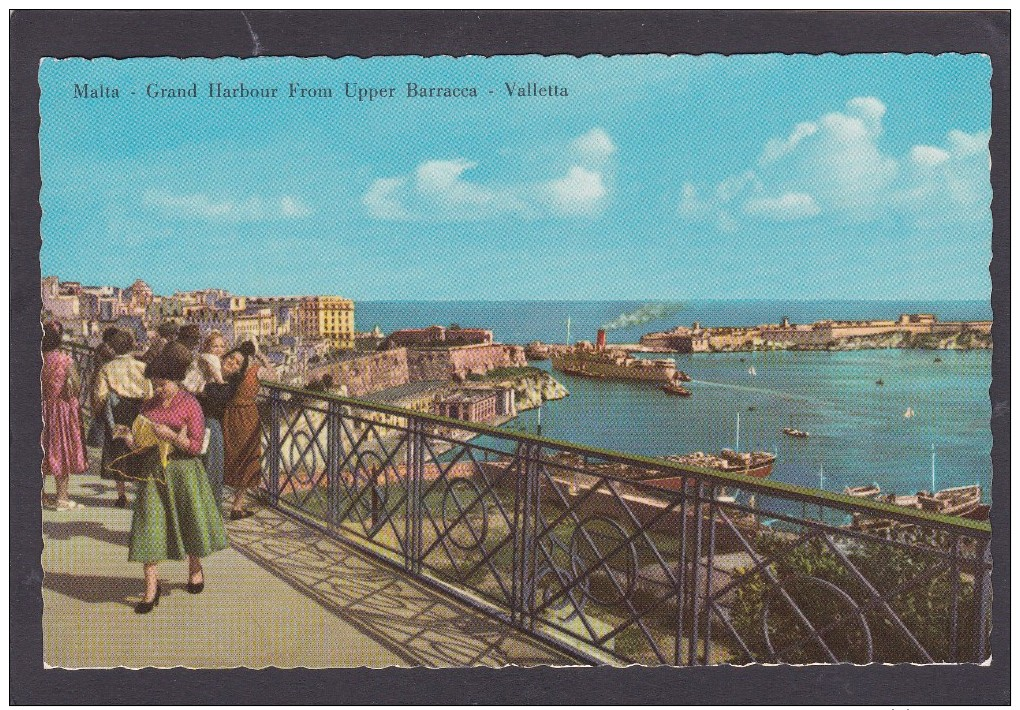 Antique Postcard, Grand Harbour, Valletta, Malta, K12. - Malte