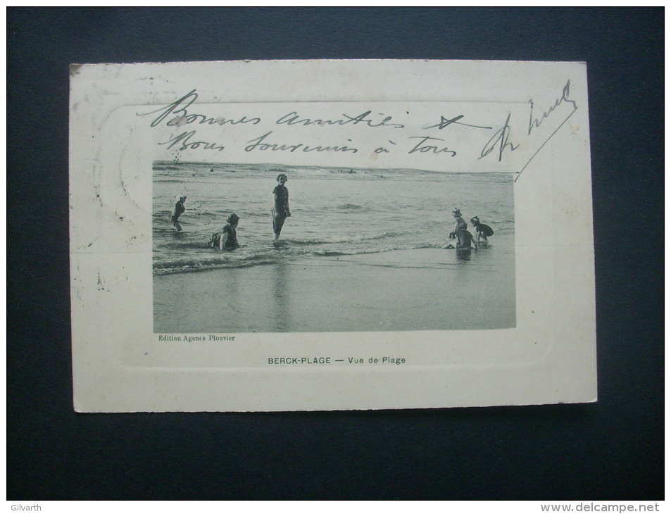 Berck Plage Vue De Plage  - Carte Cuvette Plouvier Circulée  L205A - Berck